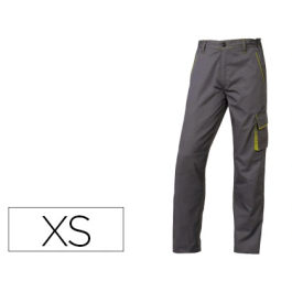 Deltaplus Pantalón de Trabajo Panostyle, Cintura Ajustable, 5 Bolsillos, Gris Verde, Talla XS Precio: 31.50000018. SKU: B15DKFHC8E