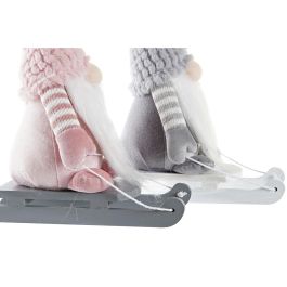 Figura Navidad Fantasia DKD Home Decor Rosa Gris 25 x 35 x 15 cm (2 Unidades) Figura Navidad Fantasia DKD Home Decor Rosa Gris 25 x 35 x 15 cm (2 Unidades)