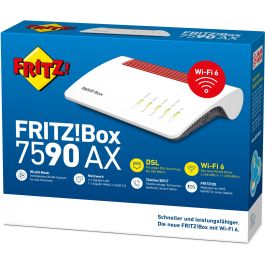 AVM 7590 AX Router Wi-Fi 6 Doble Banda (2.4/5GHz) Ethernet ADSL2+ VDSL Blanco para Sobremesa