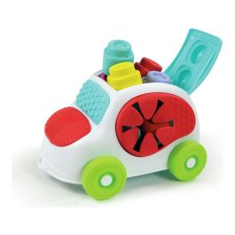 Baby Clemmy 17315 Vehículo Coche para Bebé con Texturas y Piezas Blandas | Juguete Interactivo Sensorial Lavable +6 Meses