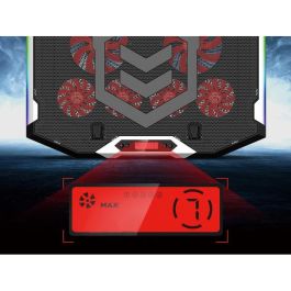 Conceptronic Thyia01B Base Refrigeración Portátil Gaming RGB 6 Ventiladores Ajustable hasta 17" Gris