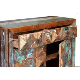 Giner y Colomer Cómoda Multicolor en Madera Reciclada con 2 Puertas y 2 Cajones