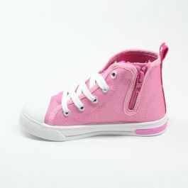 Cerdá T026 Zapatilla alta de loneta con luces Hello Kitty para niña, suela PVC, Talla 26 Rosa