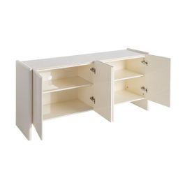 Aparador Lacado Crema Mármol-Dm Salón 163 X 45 X 75 cm