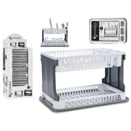 Escurreplatos de plástico 2 pisos Rattan Blanco y Gris Kinvara 44.5x30.3x8.7 cm (10 Unidades) Precio: 92.50000001. SKU: S3606247