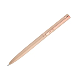 Belius Boligrafo Rose Aluminio Beige Claro Oro Rosa Tinta Azul Caja Diseño Elegante