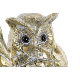 DKD Home Decor Figura Buho Dorado Resina 11 x 17.5 x 13.5 cm (6 Unidades)