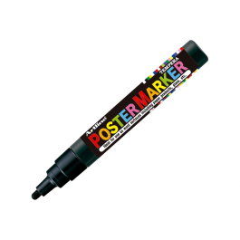 Artline Rotulador EPP-4 Poster Marker Punta Redonda 2 mm Tinta Negra Opaca para Carteleria y Superficies Diversas
