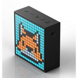 Divoom TIMEBOX-EVO Altavoz Bluetooth Inalámbrico Portátil 6W 75dB, Cubo con Iluminación LED, Negro