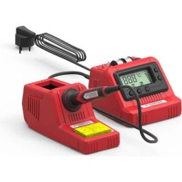Rothenberger Estación de Soldadura Digital 60W con Temperatura Regulable 200-450°C, 3 Puntas y 2 Bobinas de Estaño
