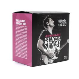 Ernie Ball Cuerdas Guitarra Eléctrica Slinky Silver John Mayer Signature 10.5-47 - Pack 6, Calibres Reforzados