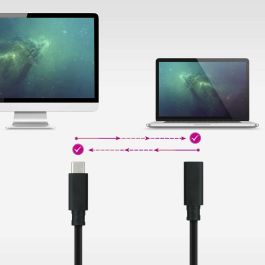 Cable USB NANOCABLE USB 3.2 GEN2x2 Negro