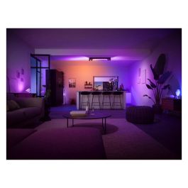 Philips Hue White & Color Ambiance Plafón Centris Spot 4 Focos GU10, Inteligente Bluetooth/Zigbee, Negro, 4200 lm, Regulable con App y Interruptor