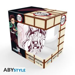 Abystyle Set de 2 Tazas 400 ml Demon Slayer Kimetsu No Yaiba Nezuko Stoneware Licencia Oficial Presentación Caja Regalo