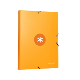 Antartik Carpeta con Gomas Tres Solapas Cartón Forrado A4 Color Mostaza 215x315 mm