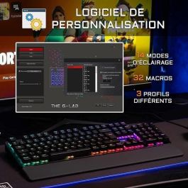 El Interruptor Rojo Mecánico G-Lab Keyz Rubidium y El Teclado Rgb Completamente Personalizables con Descanso de Muñeca