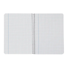 Liderpapel Cuaderno espiral A4 Smart, tapa blanda, 80 hojas, cuadro 8 mm, 75gr, con margen, colores surtidos