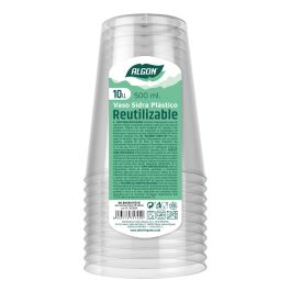 Algon Set 10 Vasos Sidra PP 500ml 9x9x12.5cm (40 Unidades)