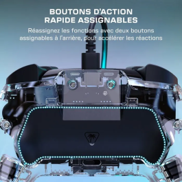 Turtle Beach Gamepad Afterglow RGB para Nintendo Switch 2, Con Cable, Transparente