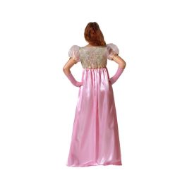 Disfraz Dama Inglesa Vestido Rosa Mujer Adulto Talla M-L Epoca