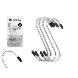 Set 4 Ganchos Metálicos Kinvara 10.3x21x2 cm, Plata (24 Unidades) Precio: 24.50000014. SKU: B1CE2Q49WR
