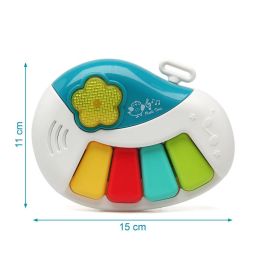 KioKids Piano Musical Infantil con Luces y Melodías - Juguete Educativo para Bebés +6 Meses, Plástico Resistente, Multicolor