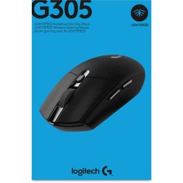 Logitech 910-005282 Ratón Gaming Inalámbrico G305 Lightspeed con Sensor HERO, 12000 DPI, 250h batería, 99g y 6 botones, Negro