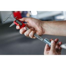 KS TOOLS Calibre digital con corredera 0-150 mm, Según DIN 862 para Medición Interior, Exterior y Profundidad con Pantalla LCD