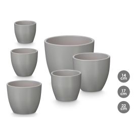 Set 3 Macetas Abombada 14 17 22Cm Gris Mate Ibergarden Set 3 Macetas Abombada 14 17 22Cm Gris Mate Ibergarden Precio: 15.49999957. SKU: B13ASDET7N