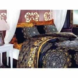 Juego de Cama 220x240 cm con 2 Fundas de Almohada 60x60 cm 100% Algodón Reforzado Negro ASI8681875567564