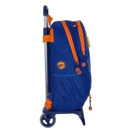 Safta Mochila con Carro Valencia Basket 665+905 Color Azul y Naranja 32x44x16cm