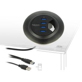 DeLOCK 62868 Hub de mesa 4 puertos USB 3.0 Type-A 5Gbps Negro