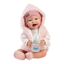 Muñecas Guca 10284 Muñeca Reborn Elsa de 42 cm con cuerpo de tela y extremidades de vinilo, tacto suave y blandito, para niños +3 años
