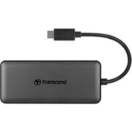 Transcend HUB5C USB-C Hub 6 en 1 Lector de Tarjetas SD/MicroSD con USB 3.2 Gen 1 y Power Delivery Negro