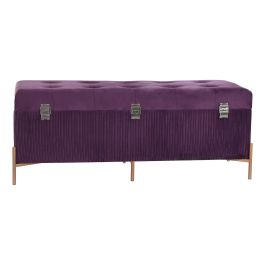 Descalzadora Glam DKD Home Decor Purpura Dorado 43 x 46 x 115 cm Descalzadora Glam DKD Home Decor Purpura Dorado 43 x 46 x 115 cm