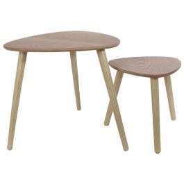 Home Deco Factory Juego 2 Mesas Nido Triangulares Essentiel Con Tres Patas Medidas 48x48cm H.45cm Y 33x33cm H.40cm