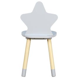 Home Deco Kids Silla Infantil Estrella Gris 28x27 cm h.54 cm