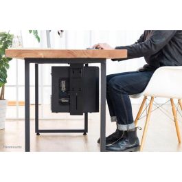 Neomounts NM-CPU100BLACK Soporte CPU/PC Bajo Mesa, Max 10 kg, 360° Giratorio, H:30-53 cm, W:9-20 cm, Universal, Negro