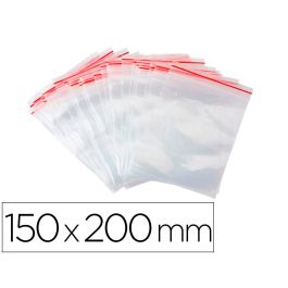 Bolsa Plastico Autocierre Q-Connect 150x200 mm Paquete De 100 Unidades