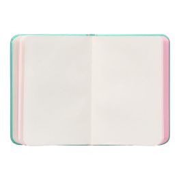 Cuaderno Con Gomilla Antartik Notes Tapa Dura A7 Hojas Lisas Rosa Y Turquesa 80 Hojas 80 gr Fsc