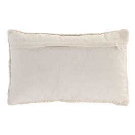 DKD Home Decor Pack de 2 Cojines Boho de Algodón Crudo 30x50 cm, Hechos a Mano, con Cremallera y Relleno de 380g