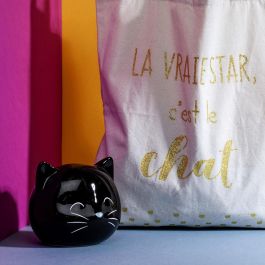 Home Deco Factory Hucha Gato 13.6x12x12 cm Colores Surtidos (Blanco, Negro)