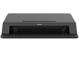 Fellowes Lotus LT Sitz-Steh-Workstation Negro para 2 Pantallas, Soporte de Escritorio de Altura Ajustable, Ergonómico