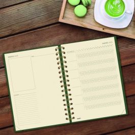 Agenda Finocam Haiku Verde A5 15,5 x 21,2 cm 2024-2025