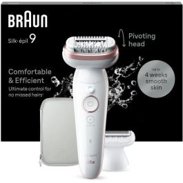 Depiladora eléctrica - BRAUN - Silk-épil 9 - Depilación fácil - Piel suave y duradera - 9-030 - Blanco / Rosa Depiladora eléctrica - BRAUN - Silk-épil 9 - Depilación fácil - Piel suave y duradera - 9-030 - Blanco / Rosa