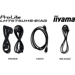 iiyama Pantalla Profesional Digital Signage 75" 4K UHD (3840x2160) LCD IPS Android 11, Operación 24/7, Horizontal/Vertical