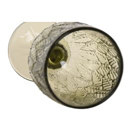 DKD Home Decor Copas de Cristal Tropical Verdes con Hojas 250ml Set de 6 (8 x 15.5 x 8 cm)