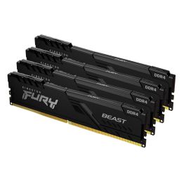 Kingston 3200 FURY Beast Kit (4x 32GB) 128GB DDR4 CL16 Memoria RAM para PC de Escritorio