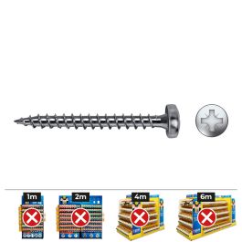 Caja 1000 unidades tornillo madera vlox b rosca completa alomado impronta pz ø 3,5 x 25 mm cincado Precio: 29.88999959. SKU: B1D4526YRK