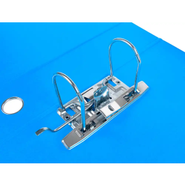 Liderpapel Archivador de Palanca A4 Filing System Forrado Celeste Lomo 80mm con Caja y Compresor Metálico